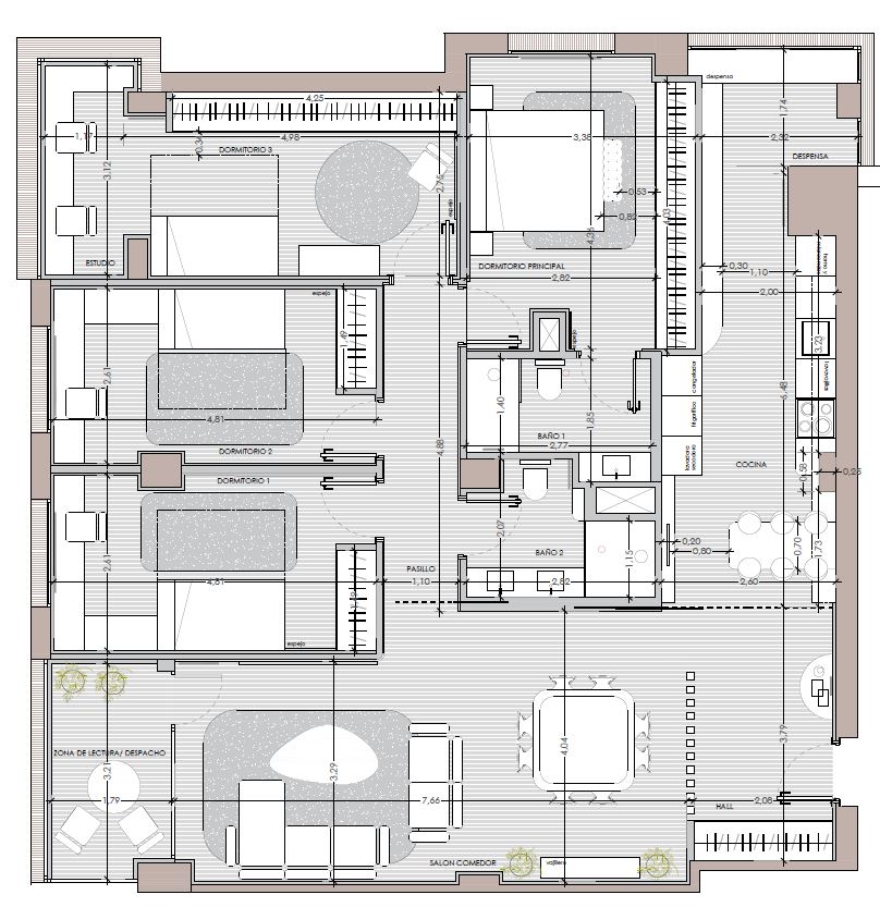 plano arquitecto técnico para Reforma de piso vivienda en pamplona navarra